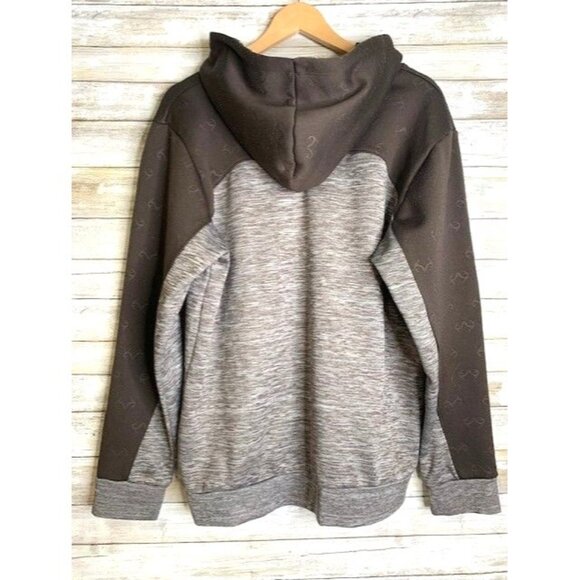 Realtree Men's Hooded Sweatshirt M 38/40 Gray & Brown Camouflage Polyester - Picture 2 of 8